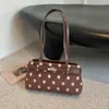 Bolso de Felpa de Ante para Mujer 2026 Nuevo Diseño Pequeño de Nicho Lunares Bolso de Hombro Único Bajo el Brazo Bolso Casual Maillard para Viaje