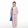 Conjunto Deportivo para Niñas 2026 Primavera Nuevo Elegante Conjunto de Sudadera con Capucha y Pantalones para Niños Mayores Conjunto Casual de Dos Piezas