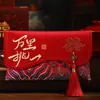 Sobres rojos de tela de alta gama para bodas y compromisos, sobres rojos de tamaño grande para la ceremonia del té de los padres y dinero de regalo