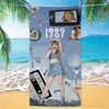 Nueva toalla de playa de microfibra de la popular cantante de Amazon Taylor, toalla de baño de playa con impresión digital, toalla de felpa de doble cara