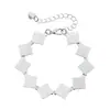 Joyería Transfronteriza Europea y Americana Collar Metálico Cuadrado Geométrico Cepillado Textura Vintage Accesorio Versátil para el Día a Día