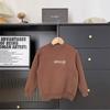 Xianao 2023 Invierno nuevo ropa para niños camisa básica para niños con forro polar estilo coreano letras bordadas suéter cálido para niños y niñas