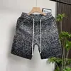 Shorts Esportivo Tie-Dye Azul Menta para Homens, Calça de Praia Fina Estilo Havaiano para o Verão, Shorts Americano Casual de Cinco Pontos