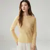 Suéter de cashmere com renda de lantejoulas vazada e gola redonda para mulheres, pulôver de crochê tricotado de caimento solto, camada base de estilo suave