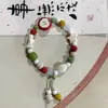 Jingdezhen Yuan Xiaohong Cor Dopamina Maçã Pulseira Design de Nicho Pulseira de Cerâmica com Contas Pulseira