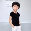 Roupas Infantis Verão 2024 Camiseta Manga Curta para Meninos Algodão Infantil Cores Sólidas Tops Atacado Peça Única Drop Shipping Base K-Style
