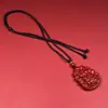 Pingente de Cinábrio de Alto Teor para Boa Sorte e Riqueza, Pingente de Raposa de Nove Caudas, Cristal Mineral Bruto, Pingente de Colar de Areia Vermelha Imperial Dourado Púrpura Venda por Atacado