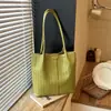 Bolso grande tejido estilo coreano inspirado en Instagram, moderno, casual, versátil, bolso de hombro tipo tote para mujer de gran capacidad