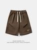 Pantalones Cortos Casuales de Diseño Plisado Dividido y Cosido Estilo Americano, Nuevos Shorts Deportivos de Verano con Bordado de Letras Retro