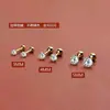Brinco de unha de osso de ouvido super flash feminino agulha de prata 925 brinco dourado 2024 novo parafuso de aperto brincos para furo de orelha sem necessidade de furar