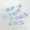 Cuentas cuadradas pequeñas galvanizadas de color UV, 8 colores sólidos transparentes, para pulseras, collares y pendientes de cuentas de verano, accesorios de joyería.
