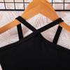 Comercio Exterior Europa y Estados Unidos Verano Nuevo Traje de Niña Dulce y Cool para Niños Top de Tirantes Pantalones de Mezclilla Riñonera Producto Nuevo