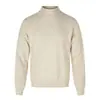 Suéter de Punto de Cuello Alto Color Sólido Estilo Retro Americano de Alta Gama para Hombres y Mujeres 2026 Holgado Casual con Sensación Perezosa