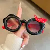 Gafas de Sol para Niños de 3 a 12 Años para Niñas, Gafas de Sol con Lazo Lindo, Protección Solar, Estilo de Viaje, Fotografía Callejera, Gafas de Sol para Niñas