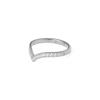 Taladro de fila en forma de V CNC incrustado circonita acero titanio chapado no se decolora anillo para dedo de comida anillo de acero inoxidable anillo de moda para mujer