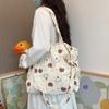 Estilo coreano Distintivo Moda All-match Leopard Bucket Bag Casual Outdoor Bolsa de Ombro Portátil Grande Capacidade Bolsa de Lona