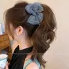 Pinza Banana de Satén con Lunares de Alta Calidad para Mujer, Estilo de Gama Alta, Pinza para Cola de Caballo, Horquilla Vertical, Accesorio para el Cabello