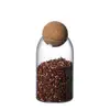 Frascos de Almacenamiento Transfronterizos, Frascos para Almacenar Granos, Frascos de Vidrio Transparente para Té, Tapones de Corcho, Frascos Sellados de Vidrio de Borosilicato Alto