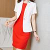 Traje vestido traje Manga Corta para Mujer en stock Verano Estilo Coreano Moda Ropa de Negocios Elegante Vestido de Diosa Fan Ropa de Trabajo
