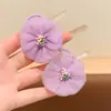 Goma para el pelo de flor de gasa estilo coreano para niños, para coleta pequeña de bebé, floral, alta elasticidad, no daña el pelo, súper de hada, dulce