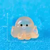 Adornos de paisaje en miniatura, figuras de pulpo coloridas que brillan en la oscuridad, decoraciones creativas para acuarios, manualidades de resina para crear escenas submarinas
