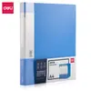 Caderno de dados Delli inserto azul claro caderno de dados pasta multicamadas clipe de papel para teste uso estudantil clipe de armazenamento de arquivos escritório