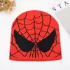 Sombrero de Malla Tejida de Spiderman de Venta Caliente Europeo y Americano para Hombres y Mujeres Dibujo Animado Sombrero para el Frío Sombrero Cálido Invierno Comercio Exterior Sombrero Pullover