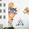 Pegatinas de pared autoadhesivas con dibujos de animales pequeños superpuestos de Arhat para dormitorio infantil, guardería, hogar, venta al por mayor transfronteriza