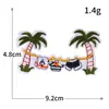 Serie Árbol de Coco Planta Verde Pegatinas de Tela Bordada Nuevo Bordado por Computadora Transfronterizo Pegatinas Termofusibles Pegatinas para Planchar Parches para Ropa