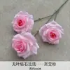 Ramo de Flores Artificiales Rosa Diamante de 3 Piezas Producto Terminado Flores de Seda Artificial para Arreglos de Boda Flores de Plástico para Decoraciones de Boda