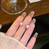 Brincos de Estilo Coreano Simples com Cinco Pontas Cheios de Diamantes para Mulheres Brilhantes Diamante Mini Pequenos e Requintados Brincos Argola de Orelha Acessórios de Orelha Versáteis