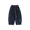 Calça Jeans Bordada Cão Estrela para Meninas Wulibu Primavera e Outono 2026 Fofa Quente Confortável Retrô Calça Cenoura Tendência