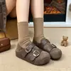 Zapatos Birkenstock de Suela Gruesa Retro con Plataforma Oculta para Aumentar la Altura 5cm de Doble Uso para Mujer 2026 Otoño Nuevo Modelo Slip-on Suela Suave Versátiles Zapatos Individuales