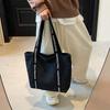 Nova Bolsa de Ombro Simples com Estampa de Letras Grande Capacidade Tote para Mamães Bolsa de Lona Bolsa Tote para o Trabalho e Dia a Dia Lona