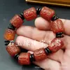 Pulsera de jade con cuentas de calabaza de ágata roja pulsera de ágata de hierba acuática pulsera de escamas de dragón pulsera de cuentas de ábaco de calcedonia pulsera de cuentas de patrón de retorno