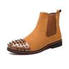 Botas de Couro Pontudas Moda Retro de Cano Alto Cruzamento de Fronteira Tamanho Grande Botas Casuais Martin Masculinas Outono e Inverno Botas Liu Ding Personalizadas