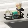 Escurridor de fregadero de cocina, estante de almacenamiento, organizador de trapos para grifo, estante para utensilios de fregadero, herramienta de almacenamiento para encimera y baño