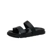 Novas Pantufas Slip-On de Verão para Mulheres, Versáteis e Simples, com Tiras Duplas e Solas Grossas, Sandálias Casuais de Praia