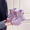 Botas de Nieve Kuromi para Niñas Invierno Nueva Llegada Más Terciopelo Princesa Infantil Algodón Grande Impermeables Antideslizantes Zapatos de Algodón para Niñas del Noreste