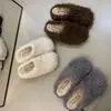 Pantuflas peludas Baotou, pantuflas de algodón de moda, medias pantuflas, zapatos de mujer, otoño e invierno, para mujeres menudas, 2026, con forro de felpa, aptas para usar en exteriores