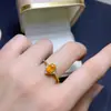 Novo Anel Fanta Natural Prata S925 Cravejado com Pedra Principal 5X7Mm Versátil Tendência Popular Joia Feminina Atacado