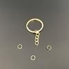 Argola Chata de Venda Quente com Corrente 30mm Dourada Chaveiro Redondo com Argola Aberta Acessórios de Joalheria DIY