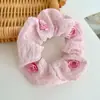 Goma de Pelo Oversize de Zhao Lusi para Mujer, Lazo de Pelo Retro de Gama Alta para Otoño e Invierno, Cuerda para el Pelo Floral de Estilo Perezoso