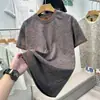Camiseta de Manga Corta para Hombre Marca de Lujo Ligero de Moda Ropa de Verano para Hombre Estilo Versátil Fresco Pícaro Popular Rota Top Americano