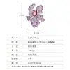 Broche Luxuoso Estilo Joia Flor Íris Rubi, Luxo Leve e Requintado Acessório para Smoking, Corsage Floral de Alta Qualidade