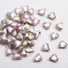 Broca para uñas rosa con purpurina, forma de fondo puntiagudo, color mágico AB, pedrería para uñas, cara multifaceta, cuadrada gruesa, amor, joyería para broca de uñas