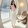 Conjunto deportivo casual súper estiloso estilo coreano Nanyou para verano, conjunto de dos piezas de camiseta estampada juvenil y pantalones cortos para personas menudas