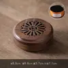 Quemador de Incienso Portátil de Madera Maciza de Nogal Negro Estilo Chino para Uso en Interiores, Adecuado para Árbol de Sándalo, Sándalo y Difusor de Aroma para Ceremonia de Té, Caja Decorativa de Madera