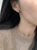Pendientes Maillard de otoño e invierno vintage con perlas marrones, dorados y moca, ligeros, de lujo, de alta gama, con pasador de plata 925