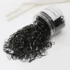 Elásticos de cabelo descartáveis infantis para meninas, elásticos de cabelo de bebê, argolas de cabelo pretas pequenas que não danificam o cabelo, acessórios de cabelo coloridos, elásticos de cabelo